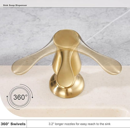 GAGALIFE Kitchen Sink Soap Dispenser Brushed Gold, Under Sink Soap Dispenser with 40" Silicone Extension Tube Kit,Say Goodbye to Frequent Refills - Image 4