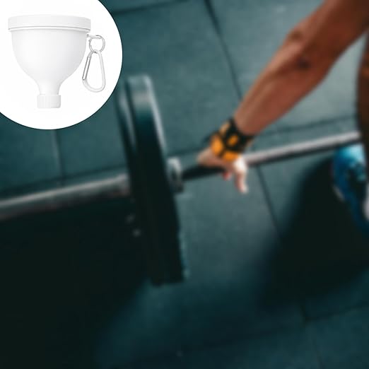 2 Pack Protein Powder Container to Go - Mini Funnel with Keychain and Keyring(100ml) Water Bottle Funnel for Shakers(White) - Image 4