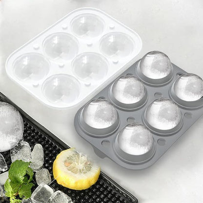 ROTTAY Ice Cube Trays (Set of 2), Sphere Ice Ball Maker with Lid & Large Square Ice Cube Maker for Whiskey, Cocktails and Homemade, Keep Drinks Chilled, Grey - Image 3