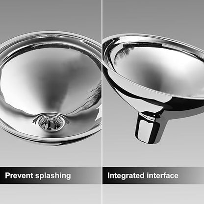 Serinar Stainless Steel Large Funnel (5.7 in. X 1 in. Mouth), Metal Funnel for Bottle Filling, Filling Funnel for Spices, Juices, Powders, Coffee Beans, Honey, Milk(Without Filter) - Image 4
