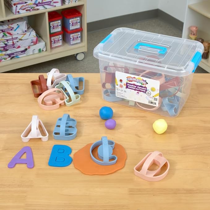 Colorations EasyGrip Alphabet Dough Cutters - Set of 26