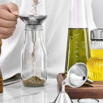 3PCS Kitchen Funnels Set,Stainless Metal Funnel for Filling Bottles - Tiny Small Medium Large for Essential Oils,Spice, Cooking,Powder,Flask，Perfume,Dry Ingredients Powde (Silver) - Image 7