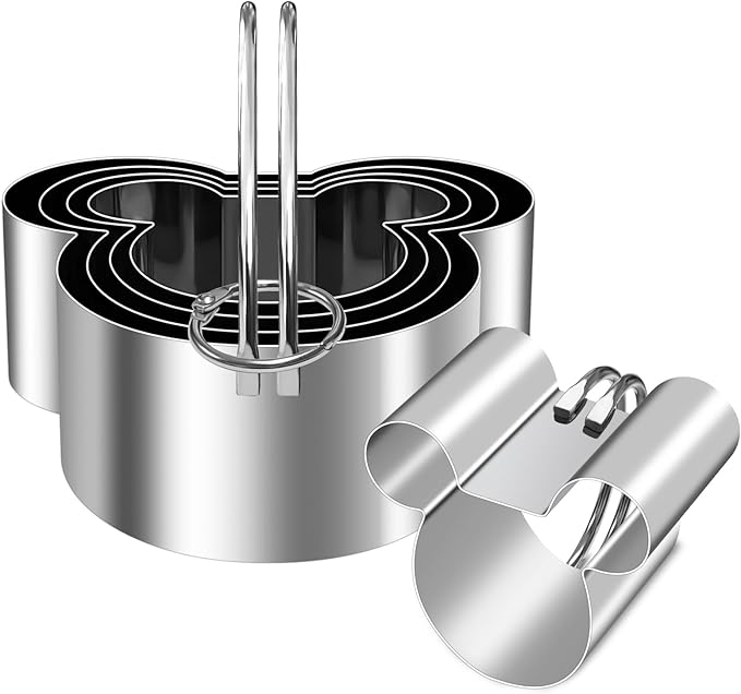 Biscuit Cutters with Handle, Stainless Steel Cookies Cutter, Professional Baking Tools for Sandwich, Scone, Donut (Mouse Shaped…) by ALLTOP