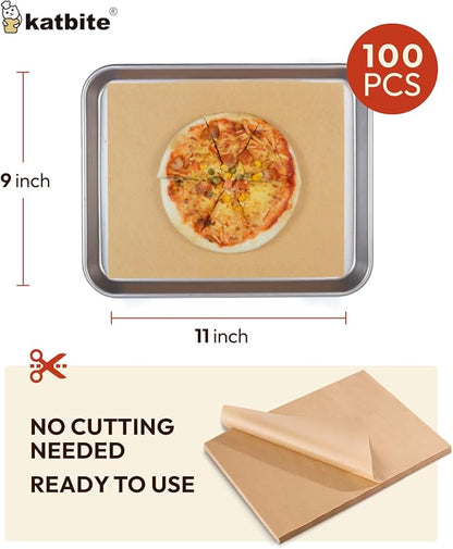 Katbite Air Fryer Disposable Paper Liners 200 Pcs, 9x11 Inch, Oil Resistant & Easy Clean, Non-stick Rectangular Paper Sheets Basket Liner for Toaster Oven Xl Air Fryer - Image 2