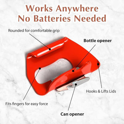 GANGY 2 in 1 Can Opener and Bottle Opener Made in Japan Steel Body with Stainless Steel Blade Compact Easy to Use Kitchen Tool (#100 Small)