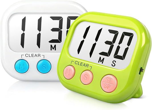 Classroom Timers for Teachers Kids Large Magnetic Digital Timer Teacher Supplies 2 Pack-Green White by AOUCE