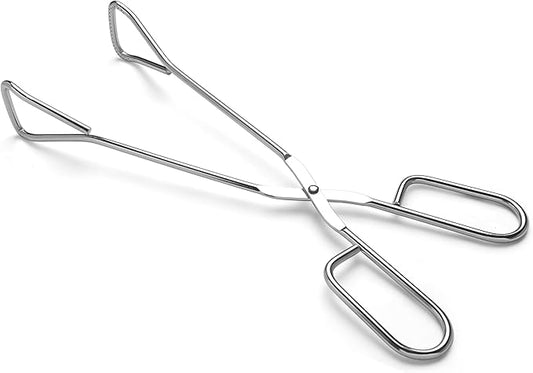Hiash 11" Heavy Duty Stainless Steel Kitchen Scissor Tongs with Comfortable Ergonomic Grip, Heat Resistant tongs for Cooking & BBQ by Hiash