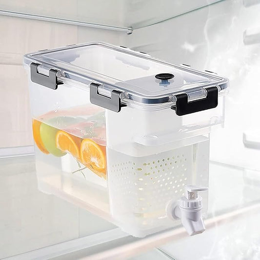 0.9 Gallon Drink Dispenser with Spigot, fridge water dispenser,drink dispenser for parties Juice Dispenser for Fridge, Plastic Lemonade Dispenser for Water, Milk, Beer, Outdoor Party