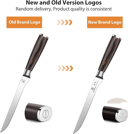 imarku Fillet Knife, German High Carbon Boning Knife, 6-Inch Stainless Steel Professional Grade Boning Fillet Knife for Fish, Pakkawood Handle for Meat and Poultry, Gifts for Men and Women - Image 3