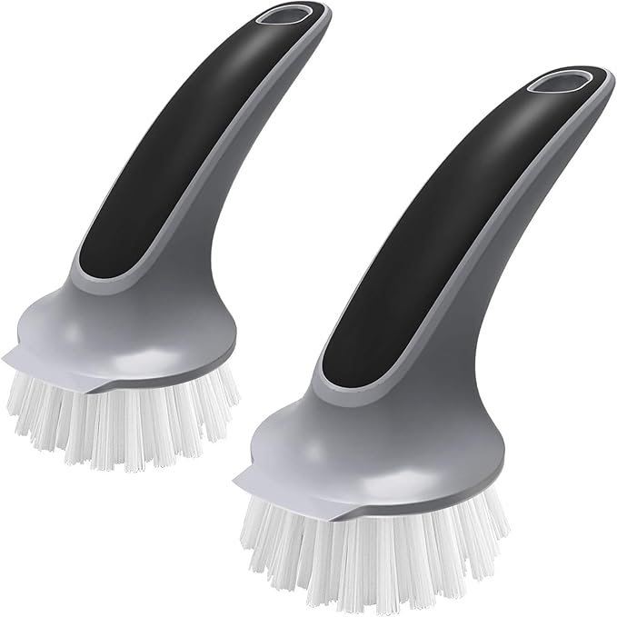 MR.SIGA Pot and Pan Cleaning Brush, Dish Brush for Kitchen, Pack of 2 by MRSIGA