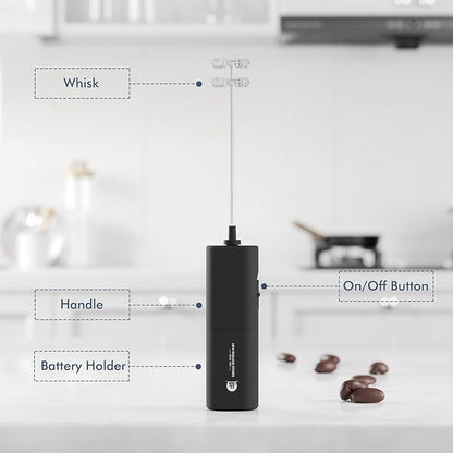 Powerful Milk Frother with Self-Stand Design, Handheld Foam Maker Mini Whisk Drink Mixer for Coffee, Cappuccino, Latte, Matcha, and Hot Chocolate - Image 3