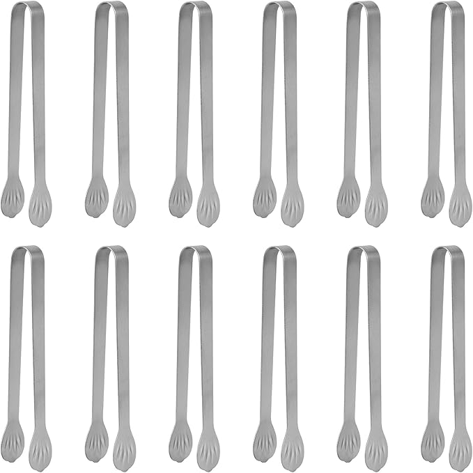 Serving Tongs Kitchen Tongs,Buffet Tongs, Stainless Steel Food Tong Serving Tong,small tongs12 Pack (5 Inch(12 pack)) by Unknown
