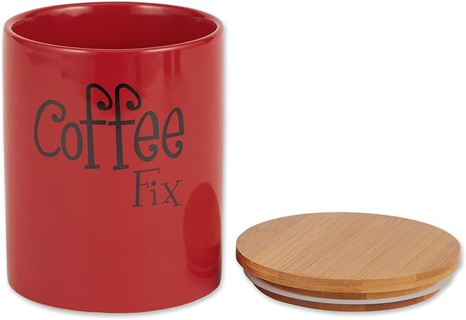 DII Kitchen Accessories Retro Collection, Ceramics, Canister Set, Red, 3 Piece - Image 2