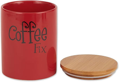 DII Kitchen Accessories Retro Collection, Ceramics, Canister Set, Red, 3 Piece - Image 2