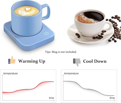 VOBAGA Coffee Mug Warmer for Desk with Auto Shut Off & 3-Temp Settings, Coffee Cup Warmer with Smart Safety Alert Home Office Accessory, Perfect for Coffee, Tea, Milk (No Mug) - Image 4