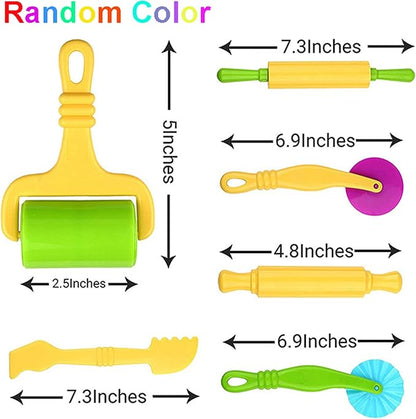 36-Piece Dough Tool Set for Kids Ages 3-8 – Includes Animal Cutters, Rolling Pins, Rollers, Random Colors - Image 2