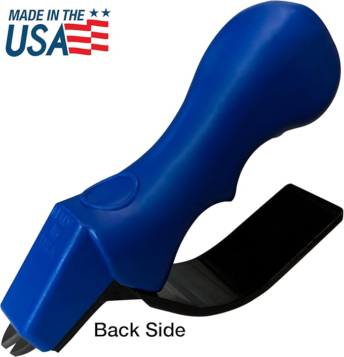 ACCUSHARP Knife Sharpener, Portable and Easy to Use, Hones and Sharpens Cleavers, Kitchen, and Serrated Knives, Sharpens Double Beveled Edge Knives - Image 3