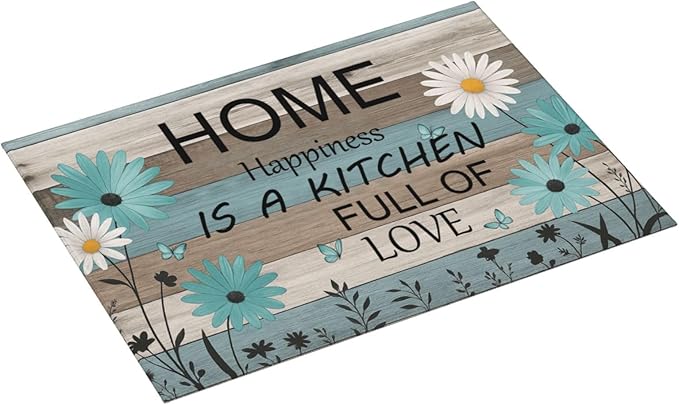 Rustic Wood Dish Drying Mats for Kitchen Counter, Large 18"x24" Dish Mats for Drying Dishes, Microfiber Absorbent Dish Drying Pad Rack Mat Kitchen Decor Reusable Washable