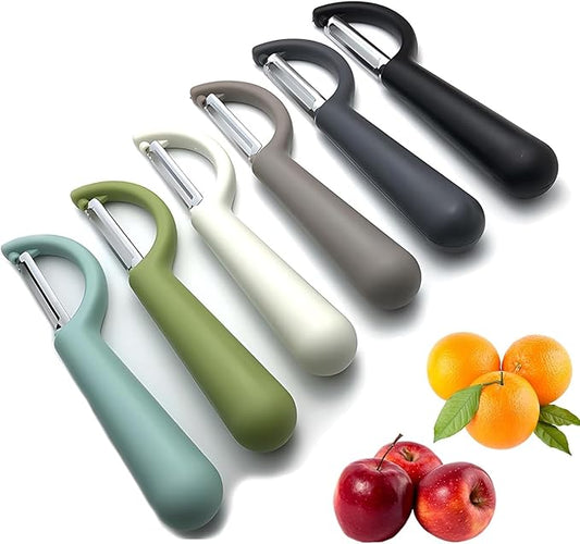 Trez Treamer 6-Pack Vegetable Peeler for Kitchen，Y Peeler Stainless Steel Potato Peeler Set for Apple Veggie Carrot Fruit Zucchini Cucumber Safe Peelers Bulk with Non-Slip Handle (P) by TrezTreamer