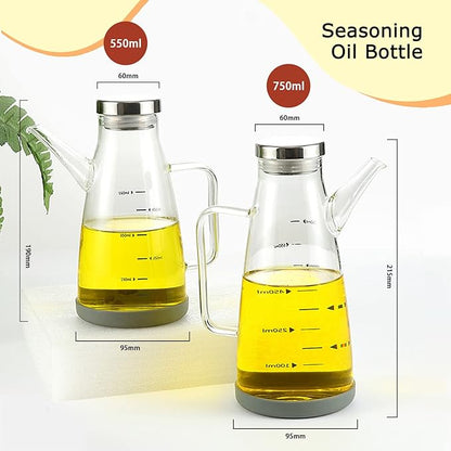 Oil Dispenser for Kitchen,25OZ Oil Bottles Cooking Oil Dispenser with Drip Free Spout and Non Slip Bottom Fits in Home,Kitchen,Barbecue,Party (750ml) - Image 3