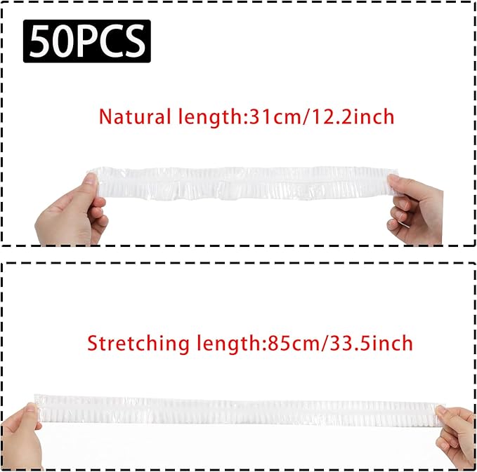 50 Pcs Extra Large Bowl Covers Fits Bowls Up to 17" Stretch Reusable Plate Covers for Food Flexible Storage Packaging - Image 2