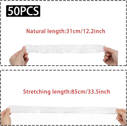 50 Pcs Extra Large Bowl Covers Fits Bowls Up to 17" Stretch Reusable Plate Covers for Food Flexible Storage Packaging - Image 2