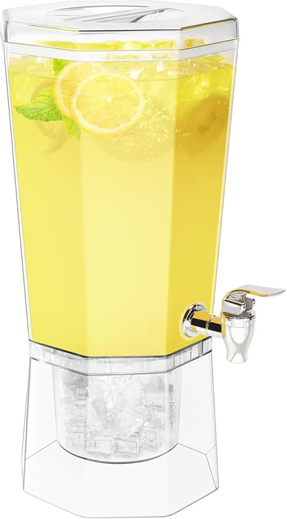 Lifewit 1 Gallon Drink Dispenser for Parties, 4L Plastic Beverage Container with Stand for Juice/Tea/Soda & Lemonade, Clear Water Pitcher with Spigot for Mimosa Bar Hosting 39 x 16 cm/15x6" by Lifewit