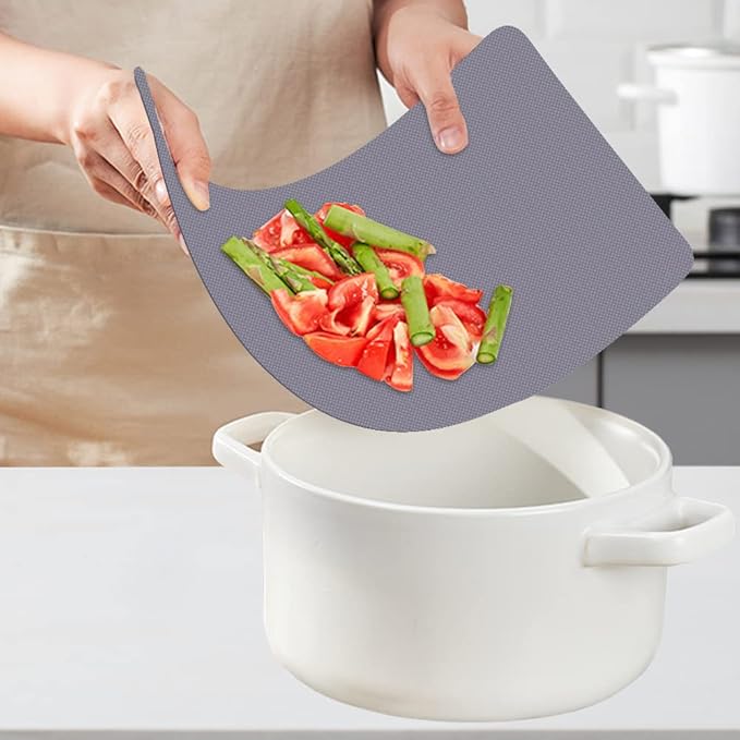 WK Flexible Plastic Cutting Boards for Kitchen Set of 10, Plastic Cutting Mats with Hole, Color Coded Cutting Board, Nonslip, BPA Free, Dishwasher Safe, Multi Size - Image 4
