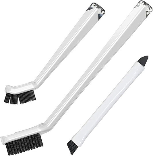 Grout Cleaning Brushes Set (3 Pcs) Deep Cleaner Multi-Purpose Stiff Bristle Brush, Cleaning Toothbrush for Cleaning Corners, Spaces, Tile, Shower, Window & Door Track, Floor, Juicers and Tight Spaces by TheCrownChoice