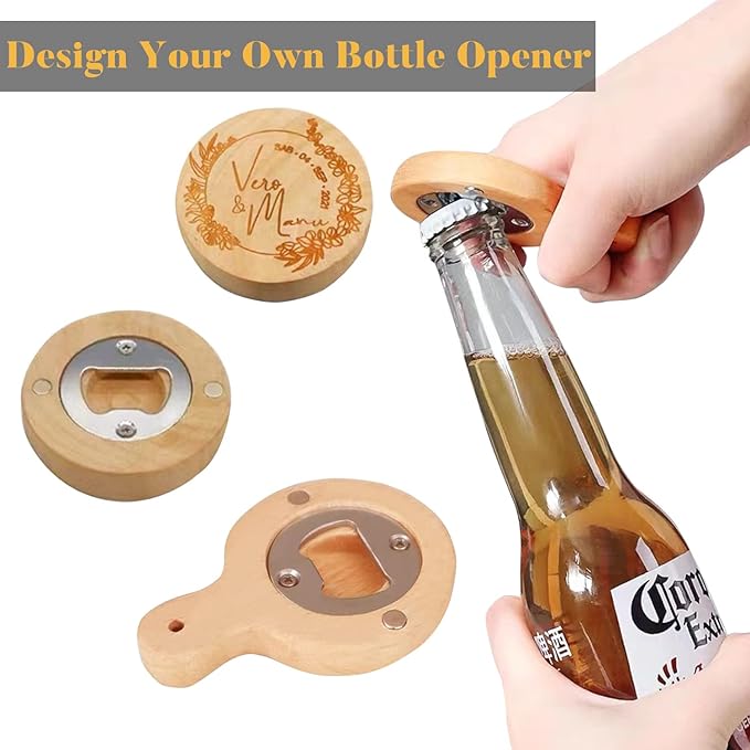 Bottle Opener Insert - 50 Sets Stainless Steel Inserts Kit with Screws Screwdriver for DIY Resin Mould Kit Hardware Parts Supply(Silver) - Image 5