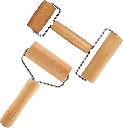 Small Wooden Rolling Pin for Baking, 7 Inch Mini Dough Roller, Non Stick Pizza Roller for Pastry Cookie Tortilla Dumpling Fondant Pie Crust Pasta (GMZ-TH)