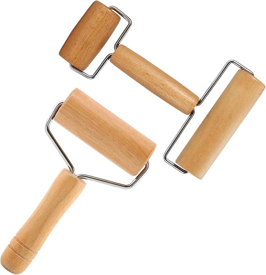Small Wooden Rolling Pin for Baking, 7 Inch Mini Dough Roller, Non Stick Pizza Roller for Pastry Cookie Tortilla Dumpling Fondant Pie Crust Pasta (GMZ-TH)