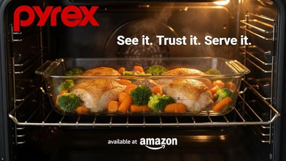 Pyrex 233-D 5 Qt Deep Hold-Everything Glass Baking Dish (Great for baking Casseroles, Lasagna, Cakes, and Much More) - Made in the USA