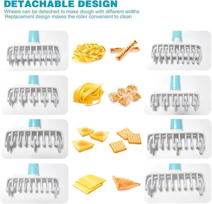 Pastry Dough Lattice Cutter Wheel Roller Fondant Ribbon Cutter with 4 Different Gears Embosser Set Household Time-Saver Baking Pastry Tools for Dough Cookie Pie Pizza Bread Pastry - Image 4