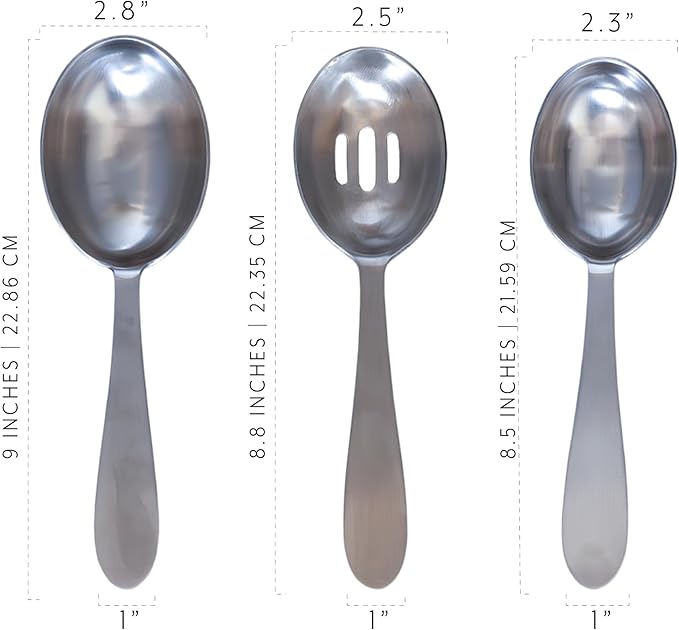 Darware Portion Control Serving Spoons Set (6pc) – Stainless Steel 1/4, 1/3, 1/2 Cup Sizes – Solid & Slotted Kitchen Utensils for Meal Prep, Cooking & Healthy Eating - Image 6