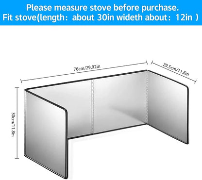 4 Sided Oil Splatter Guard Grease Splatter Guard Stove Splatter Guard, Splatter Guards Splatter Screen for Frying Pan,Large Foldable Splash Guard for Stove Top, Steel Anti Splatter Shield - Image 5