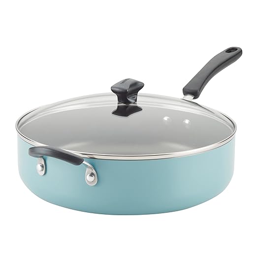 Farberware Cookstart DiamondMax Nonstick Jumbo Cooker with Lid and Helper Handle, Dishwasher Safe, 6 Quart - Aqua by Farberware