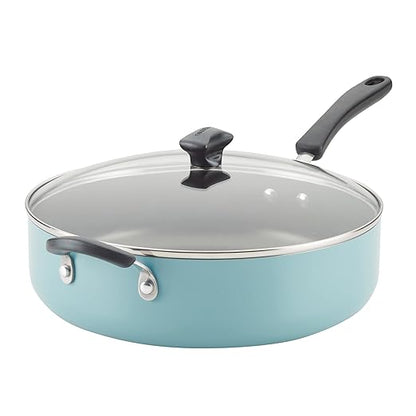 Farberware Cookstart DiamondMax Nonstick Jumbo Cooker with Lid and Helper Handle, Dishwasher Safe, 6 Quart - Aqua by Farberware