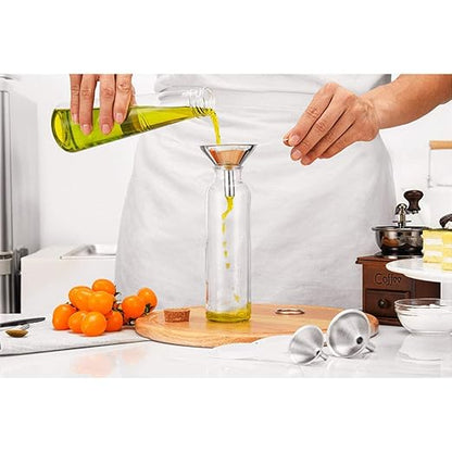 Small Funnels for Filling Bottles, 3 Pcs Stainless Steel Kitchen Funnel Set, Food Grade Mini Metal Funnel for Transferring Essential Oils, Liquid, Fluid, Dry Ingredients & Powder, Durable and Dishwash - Image 3