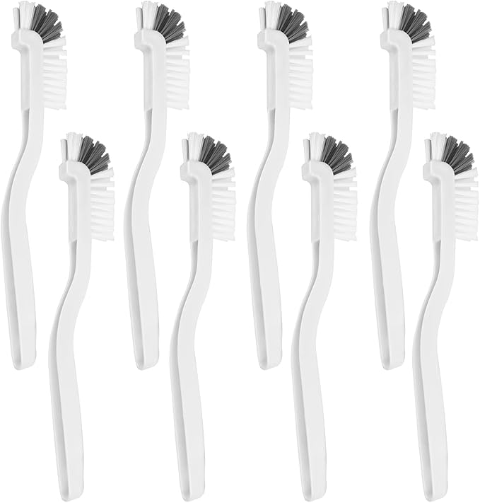 8 Pcs Dish Brush Bottle Bathroom Scrub Brushes Kitchen Cleaning Brush Right Angle Kitchen Brush Sink Household Pot Pan Edge Corners Tile Lines Brush with Stiff Bristles by Auzesto