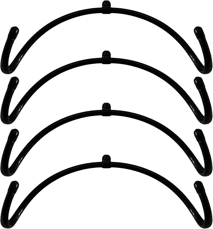 AUXPhome Pack of 4 – Rolling Pin Holder Display Rack Storage Organizers Wall Mount Hooks – Home Decor Kitchen Wall Hanging Multi Purpose Bottle Rack - No Rolling Pin