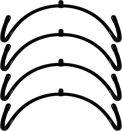 AUXPhome Pack of 4 – Rolling Pin Holder Display Rack Storage Organizers Wall Mount Hooks – Home Decor Kitchen Wall Hanging Multi Purpose Bottle Rack - No Rolling Pin