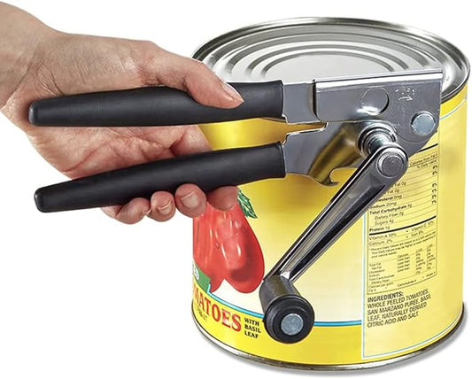 NUFR Crank Can Openers Manual,Heavy Duty Commercial Can Opener with Rubber-coated Long Handles by NUFR