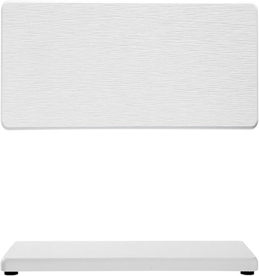 2PCS 7"x3.5" Water Absorbing Bathroom Sink Vanity Trays, Diatomite Stone Quick Drying Mat for Kitchen Counter, Dish Rack Dispenser Sponge Holder Caddy Organizer, White, 7"x3.5"