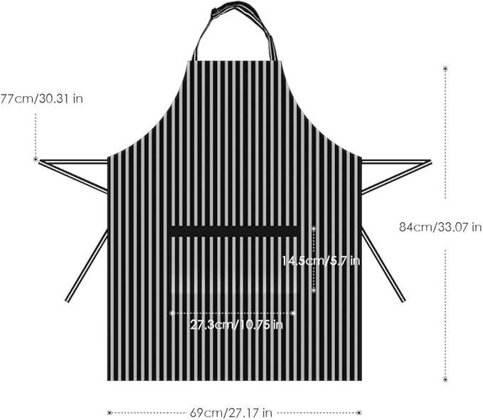 Syntus Apron for Men Women, Adjustable Cooking Kitchen Chef Aprons with 2 Pockets, Cotton/Polycotton/Polyester - Image 5