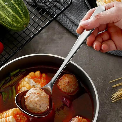 Soup Ladle, 2Pcs 304 Stainless Steel Ladle Spoon Small Gravy Soup Ladle Kitchen Utensil Cooking Serving Spoon for Cooking Buffet, Party, Kitchen(COLOR:sliver) - Image 3