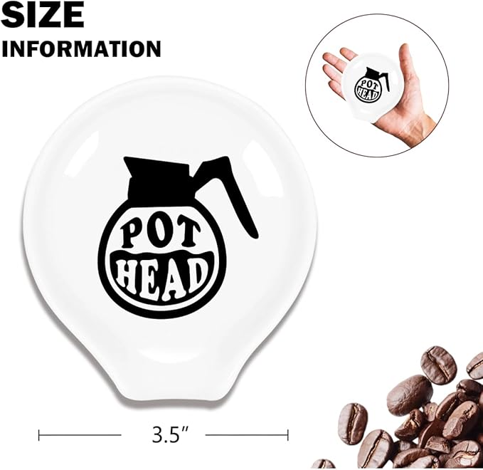 Funny Coffee Spoon Holder-Coffee Spoon Rest-Cafe Bar Station Accessories-Pot Head Sign
