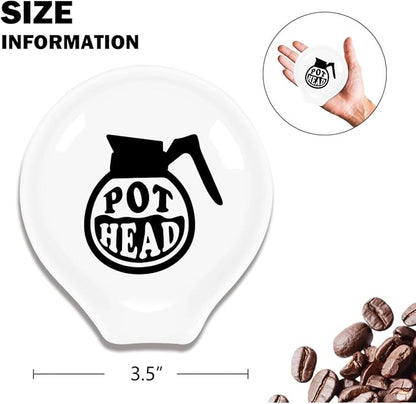 Funny Coffee Spoon Holder-Coffee Spoon Rest-Cafe Bar Station Accessories-Pot Head Sign
