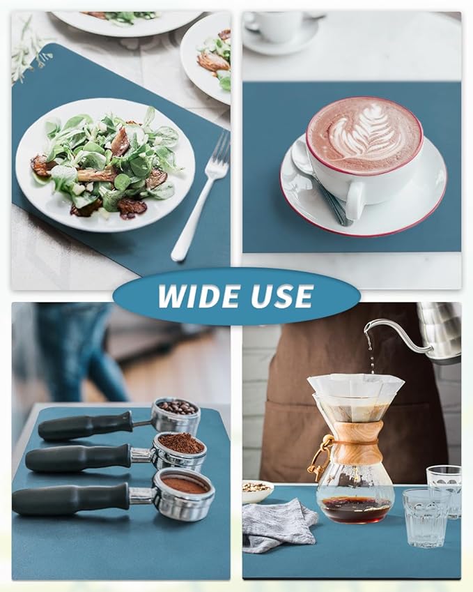 AMOAMI Coffee Mat - Hide Stain Rubber Backed Absorbent Dish Drying Mat for Kitchen Counter - Bar Accessories Fit Under Coffee Maker, Machine, Pot, Espresso Machine, Dish Rack - Image 6
