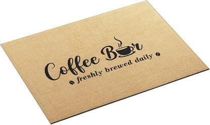 Freshly Brewed Daily Dish Drying Mats for Kitchen Counter, Large 18"x24" Dish Mats for Drying Dishes, Microfiber Absorbent Dish Drying Pad Rack Mat Kitchen Decor Reusable Washable
